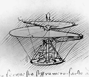 Leonardo Da Vinci Prints: Leonardo da Vinci's Propeller Print