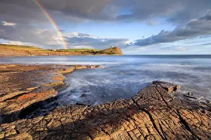 Jurassic Coast England Prints: Rainbow over Kimmeridge Bay
