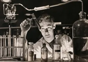 Scientist In Lab Prints: Qualitative Analysis Laboratory
