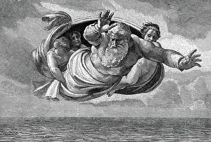 Old Testament Illustrations Prints: Second day of creation, The first days of creation