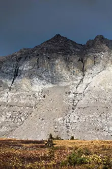 Jasper National Park Landscape Prints: shadow of a cloud on a mountain, jasper alberta canada