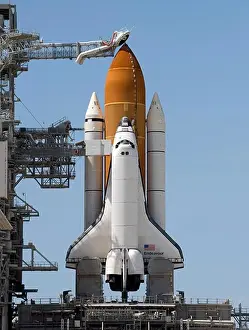 Kennedy Space Center Florida Prints: Space shuttle Endeavour at launch pad