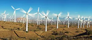 Images Dated 16th September 2011: Tehachapi Pass Wind Farm Print