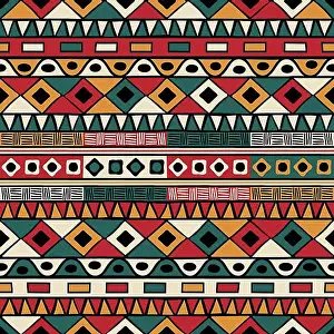 Seamless Pattern Design Prints: Tribal ethnic background. Vector seamless pattern design for background