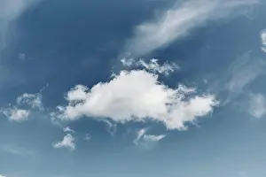 Blue Sky With White Clouds Prints: White cloud on blue sky