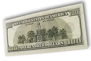 USA Currency Prints: 100 dollar bill, back side