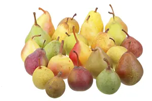 Cutout Food Images Prints: 24 different varieties of pears