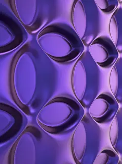 Empty Deserted Landscape Prints: 3d effect purple glossy metallic background pattern