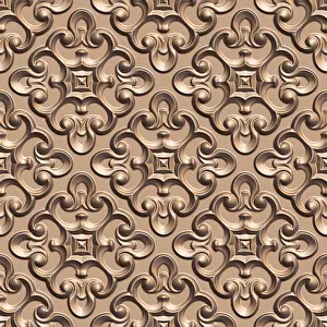 Decorative Structure Design Prints: 3D effect seamless background, wallpaper decoration pattern