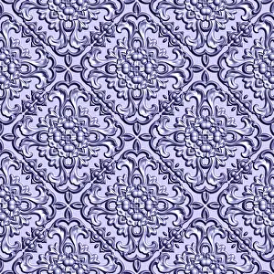 Decorative Wall Patterns Prints: 3D effect seamless background, wallpaper decoration pattern