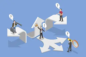 Conceptual Illustration Prints: 3D Isometric Flat Vector Conceptual Illustration of Alternative Pathway