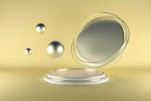Digital Computer Graphic Prints: 3d render, abstract geometric background