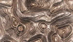 Geometric Shape Decoration Prints: A 3D render showcasing abstract wave patterns with an Etherium theme The intricate design features swirling lines
