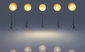 Cloudy Atmospheric Background Prints: 3D renderin g of a studio background