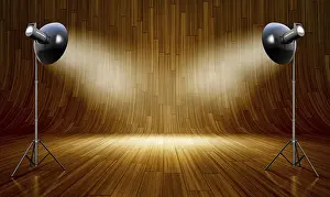 Deserted Studio Environment Prints: 3D rendering of an background
