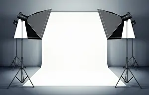 Deserted Studio Photo Prints: 3D rendering of a background