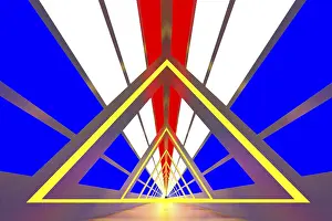 Futuristic Architectural Style Prints: 3d rendering of backgrounds abstract