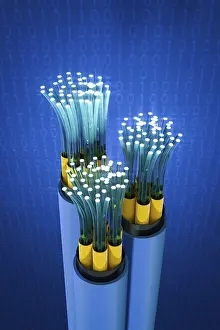 Fiber Optic Cable Prints: 3d rendering of a fiber optic cable