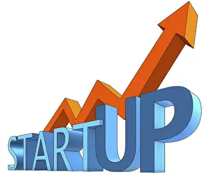 Conceptual Education Image Prints: 3D rendering of a start up icon