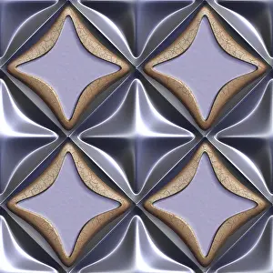 Empty Full Frame Image Prints: 3d seamless tileable decorative background pattern