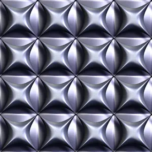 Metal Decorative Item Prints: 3d seamless tileable metal decorative background pattern