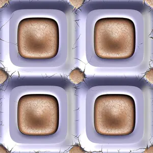 Seamless Decorative Patterns Prints: 3d seamless tileable metal decorative background pattern