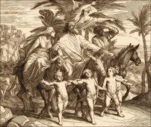 Abrahamic Covenant Print, 1860 Watercolor