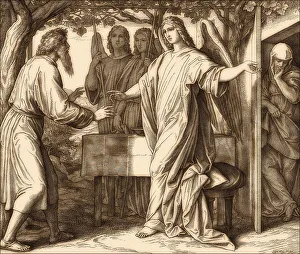 Old Testament Scripture Prints: Abraham's Three Visitors, Old Testament