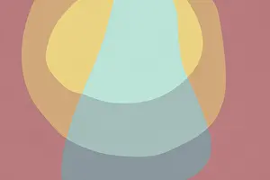 Minimalist Art Prints: Minimalist Abstract Art Print with Soft Pastel Colors