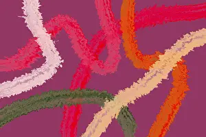 Colorful Brush Strokes Prints: An abstract artwork featuring dynamic
