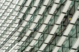 Uninhabited Building Structure Prints: Abstract background detail of a building facade