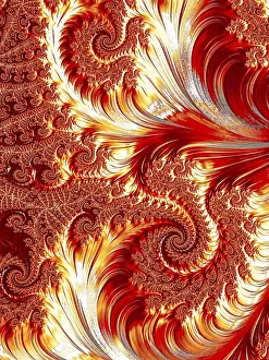 Abstract Fractal Background Prints: Abstract color background - computer-generated image