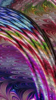 Fractal Art Design Prints: Abstract colourful background - computer-generated image