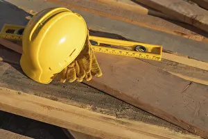 Safety Helmet Image Prints: Abstract of constrcution hard hat
