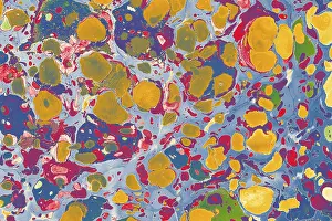 Empty Space Background Image Prints: Abstract creative marbling pattern for fabric