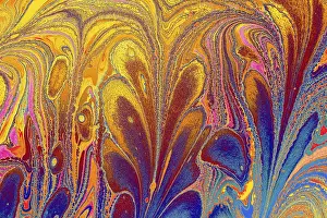 Abstract Marbling Pattern Prints: Abstract creative marbling pattern for fabric