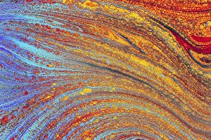 Abstract Marbling Pattern Prints: Abstract creative marbling pattern for fabric