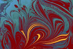Abstract Art Illustration Prints: Abstract creative round marble pattern texture