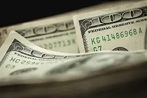 One Hundred Dollar Bill Image Prints: Abstract of One Hundred Dollar Bills