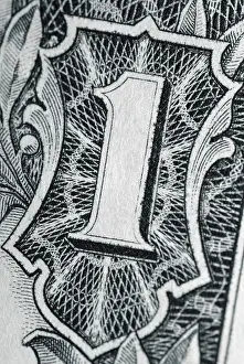 US Dollar Note Prints: Abstract of a US one Dollar note