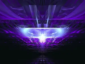 Fractal Art Background Prints: Abstract esoteric or sci fi background - computer-generated 3d illustration