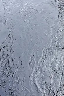 Northern Europe Water Surface Prints: Abstract flowing river water surface pattern