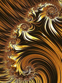 Fractal Computer Graphics Prints: Abstract fractal background - computer-generated image