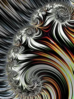 Fractal Computer Graphics Prints: Abstract fractal background - computer-generated image