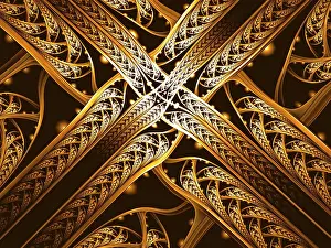 Abstract Fractal Background Prints: Abstract fractal background - computer-generated image