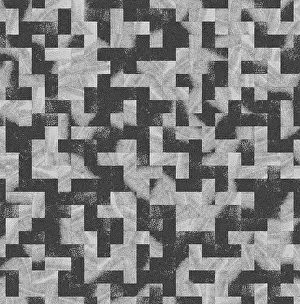 Images Dated 20th February 2024: Black, White, and Gray Tessellated Print