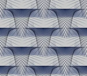 Abstract Geometric Patterns Prints: Abstract graphic of geometric three-dimensional patterns