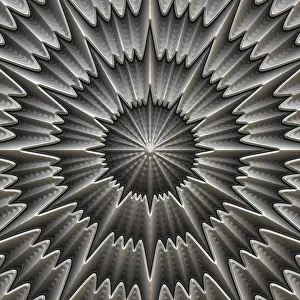 Uninhabited Landscape Prints: An abstract gray pattern 3D illustration