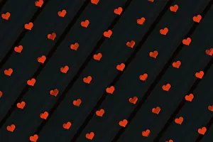 Modern Art Prints: Abstract Heart Pattern Print for Fabric and Tile Design