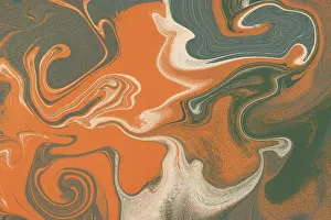 Vibrant Colorful Swirls Prints: This abstract illustration features a fluid